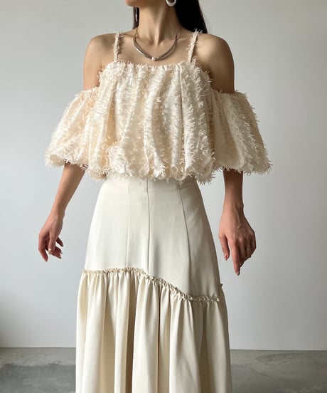 fringe volume offshoulder tops