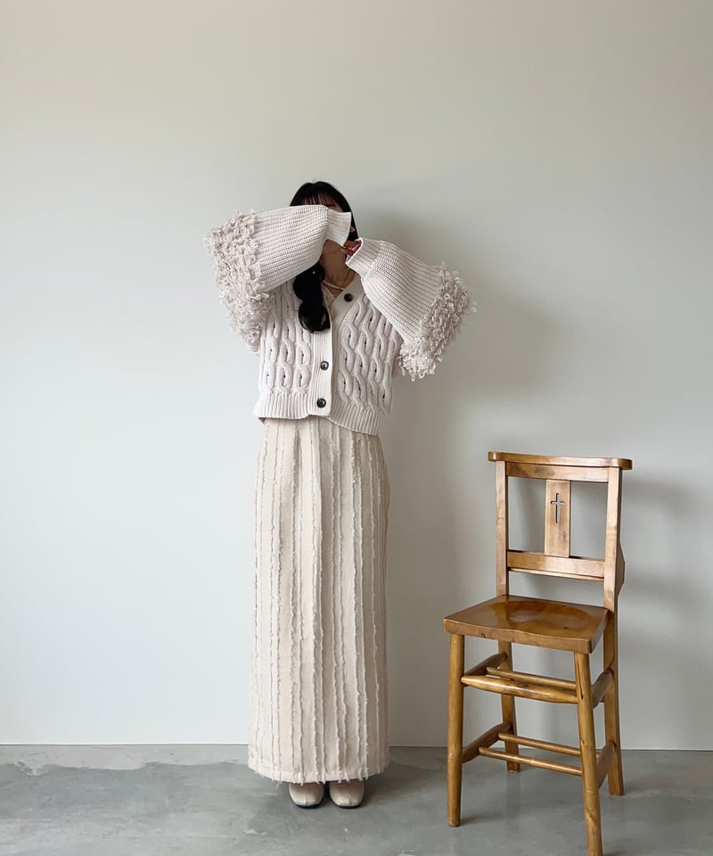 cut jacquard pencil skirt | AÉRMA boutique