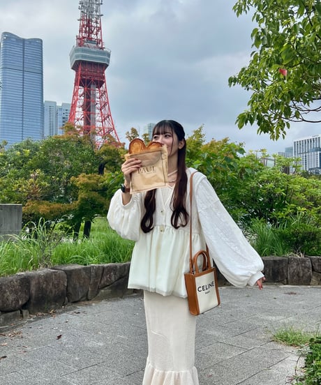 volume tulle gather cardigan
