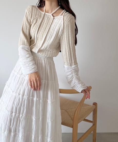 strap design sheer sleeve tops