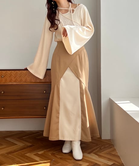 layered flare mermaid skirt