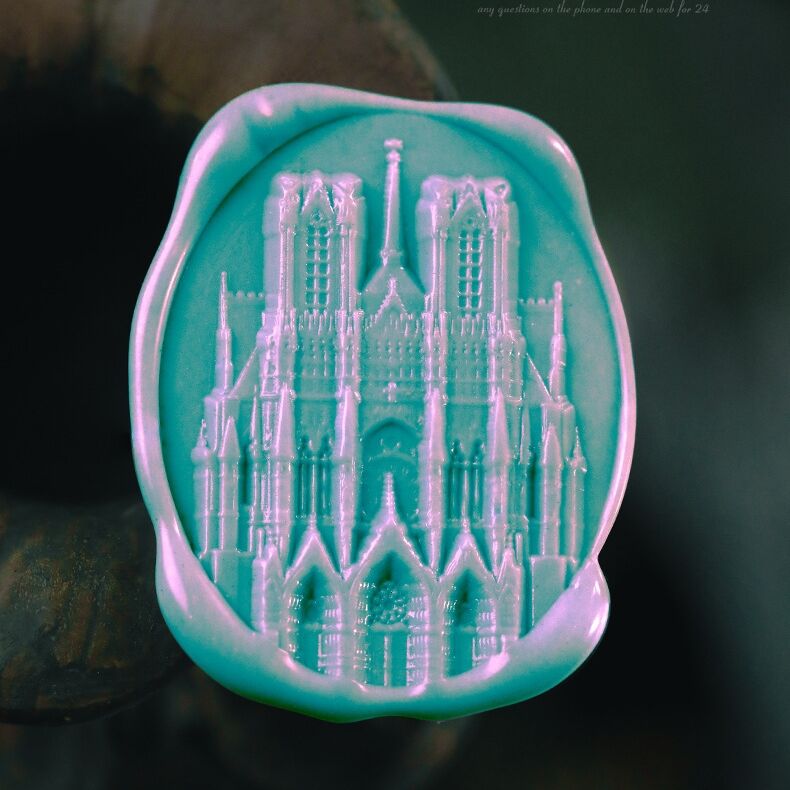 ランス大聖堂】35×27mm *10192* (A) | &made - シーリングスタンプ専門店