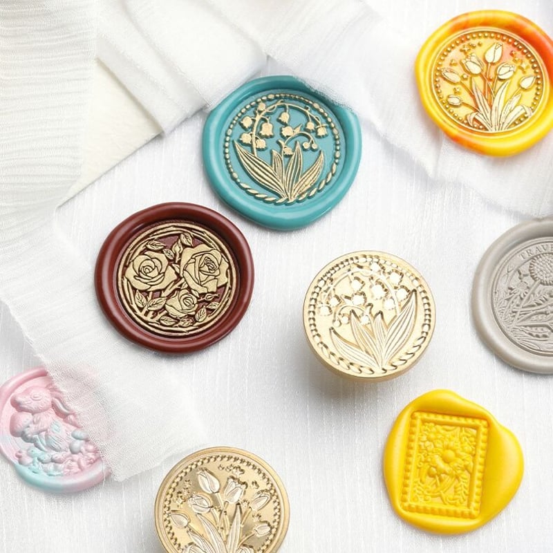 薔薇】30×30mm *10099* (A) | &made - シーリングスタンプ専門店