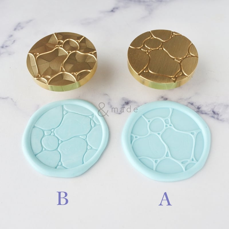 水面模様B】30×30mm *10332* (A) | &made - シーリングスタンプ専門店 