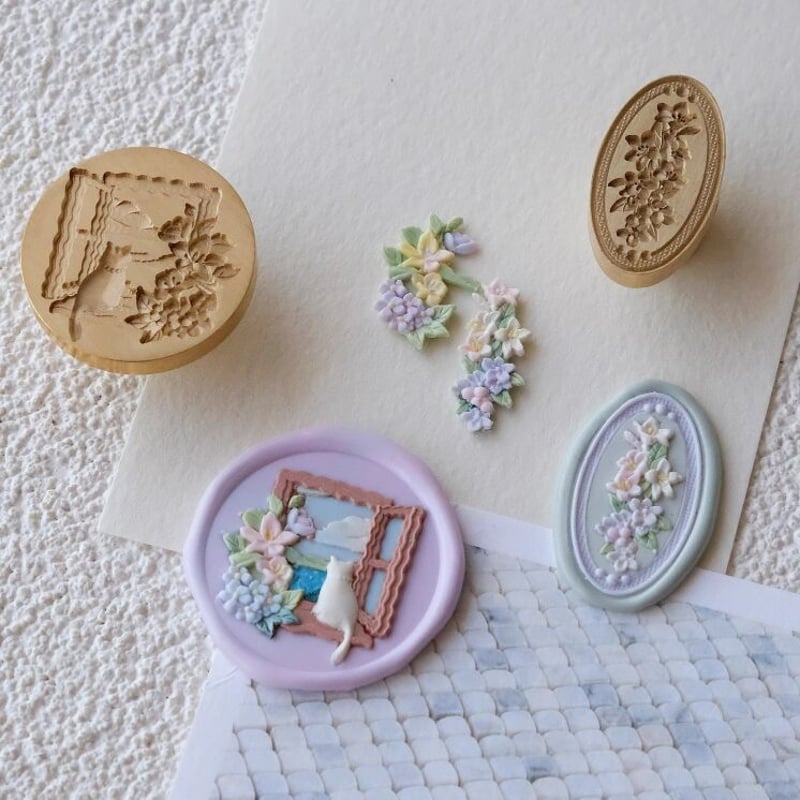 花未眠】29×16mm *10262* (A) | &made - シーリングスタンプ専門店