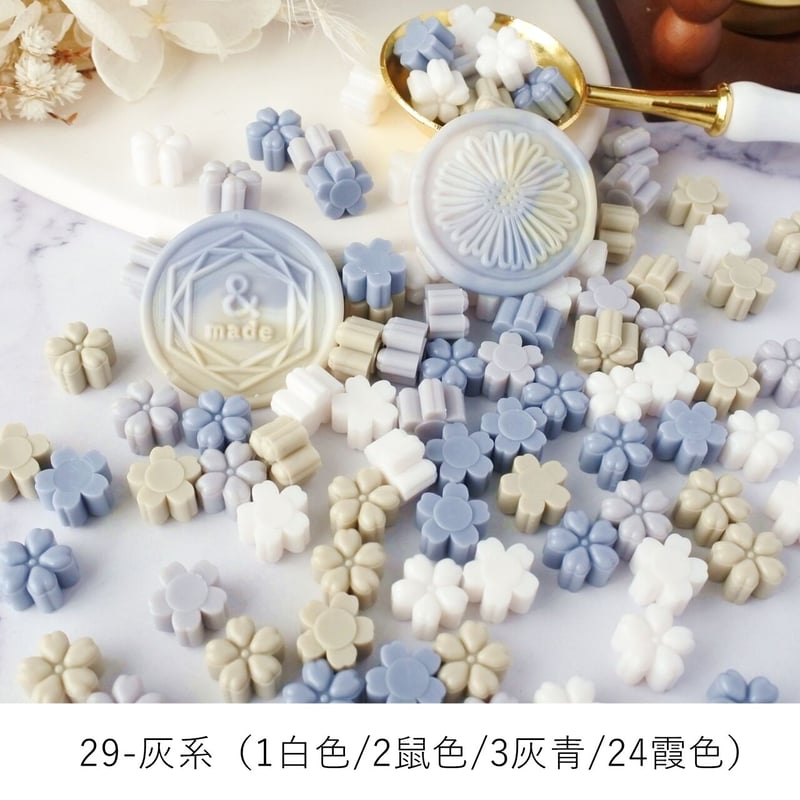 1袋】桜ワックス 27g 約100粒 30種 単色 混合 | &made - シーリング