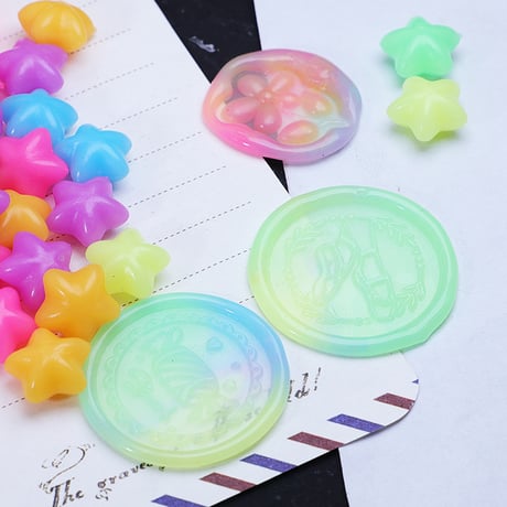 【1袋】星型蓄光ワックス　100粒　約45ｇ