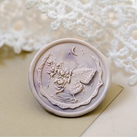 【薔薇胡蝶】30×30mm　*10389*　(A)