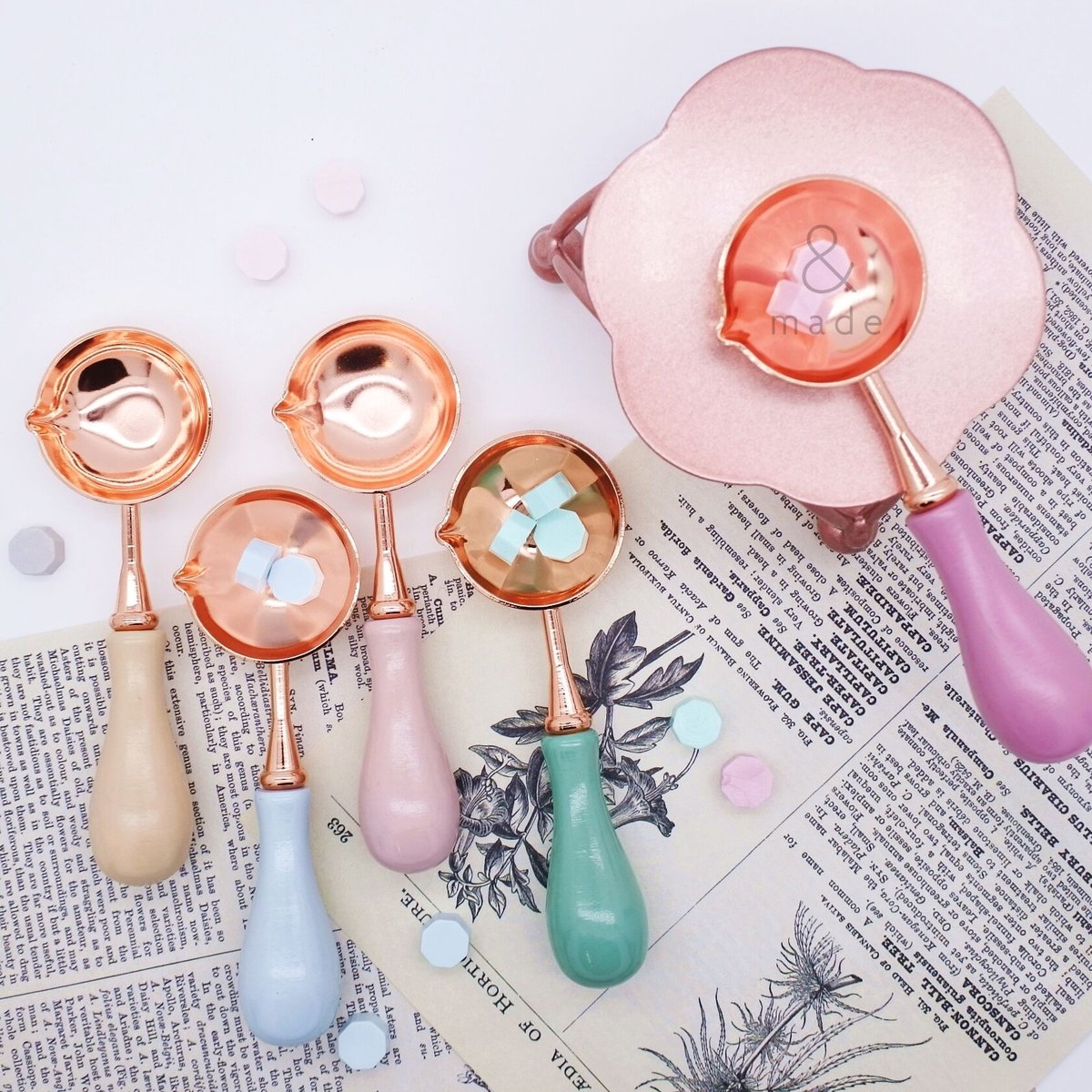 ワックス専用スプーン ピンクゴールド×6色 パープルが仲間入り