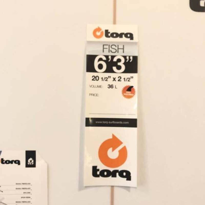 torq ボード 6'3\"x 20 1/2” x 2 1/2” 36L手渡し限定 Torq Surfboards - MODFISH 6'3