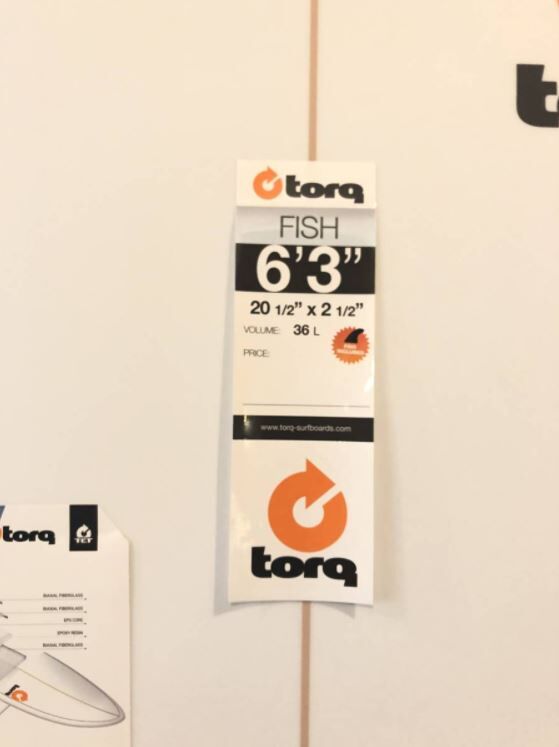 torq ボード 6'3\"x 20 1/2” x 2 1/2” 36L手渡し限定 Pukas-Surf-Shop-Torq-