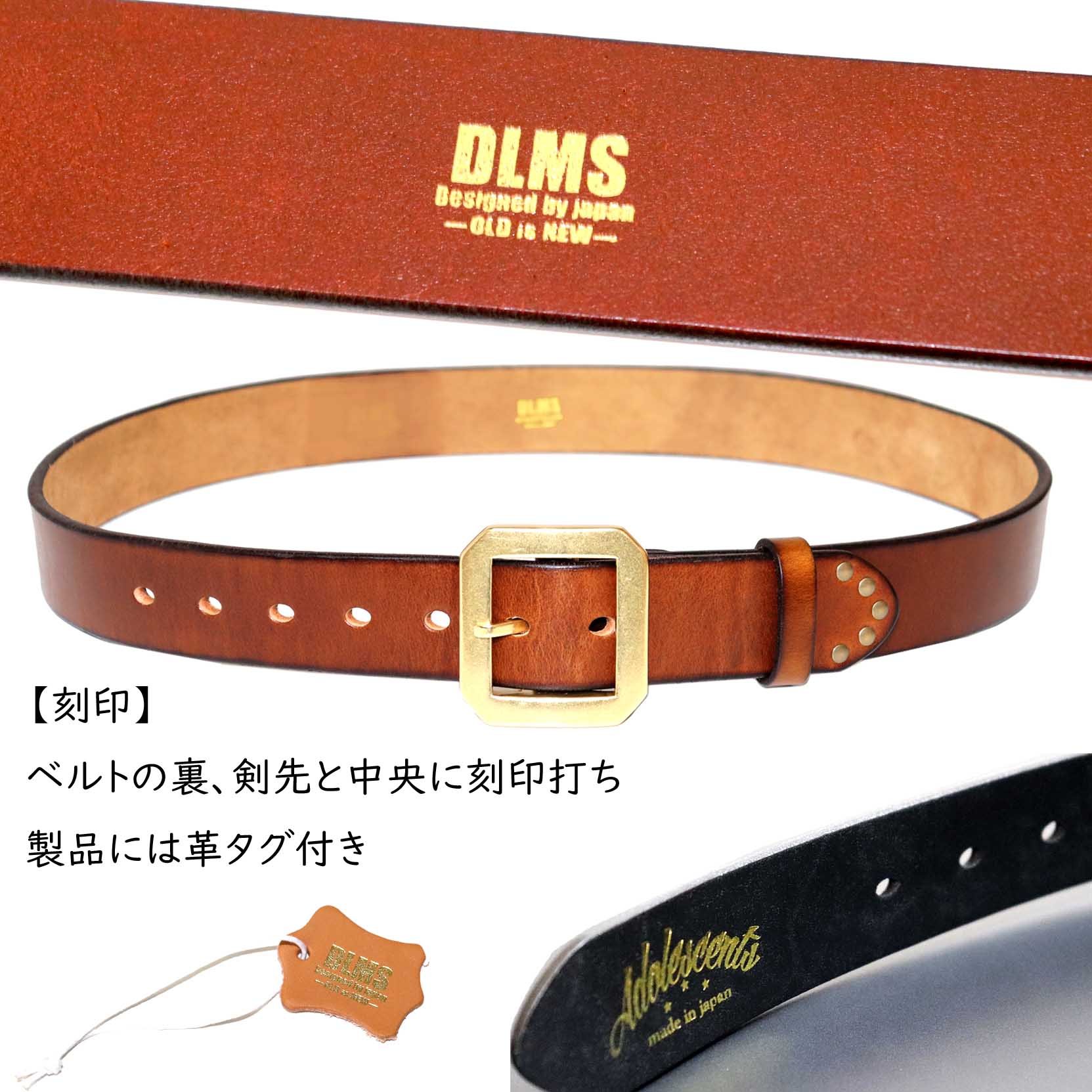 Cowhide leather』 38mm幅 真鍮ギャリソンバックル 革極厚5ミリベルト