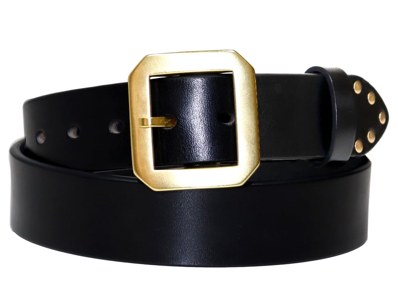 Cowhide leather』 38mm幅 真鍮ギャリソンバックル 革極厚5