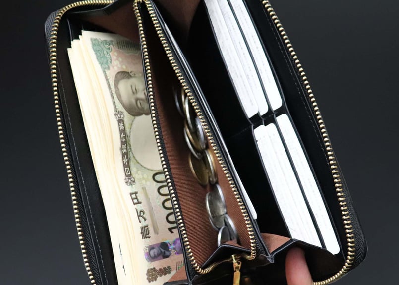 DLMS】ダイヤステッチ ラウンドジップ長財布 'Crazy diamond