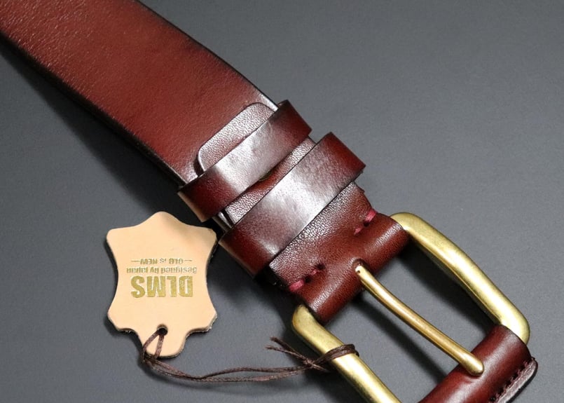 DLMS】『genuine leather』38mm幅 真鍮バックル オイルドレザー 