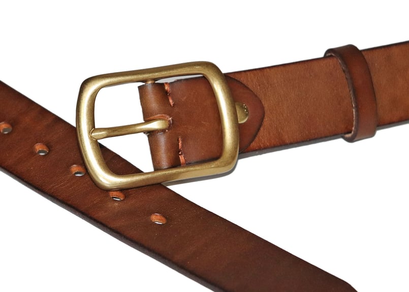 DLMS】『genuine leather』38mm幅 真鍮バックル オイルドレザーベルト  