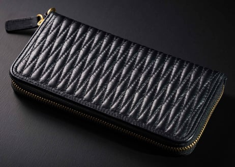 【DLMS】ダイヤステッチ ラウンドジップ長財布 'Crazy diamond' DLM-855