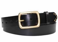 『Cowhide leather』真鍮バックル ５ミリ レザーベルト DLM-921 厚みがある長方形の真鍮 rectangle buckle (レクタングルバックル）