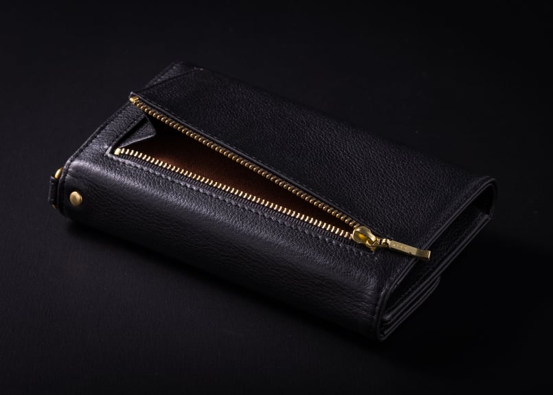 DLMS】三つ折り財布 ミドルサイズ レザーウォレット 'Drive' DLM