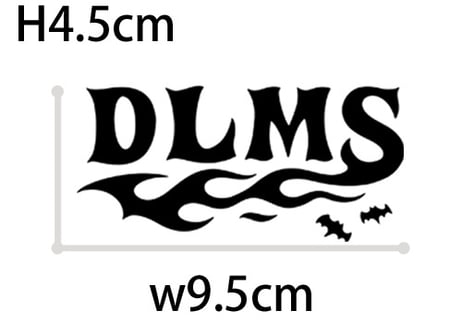 DLMS デカール シール 抜き文字 ステッカーブラック（黒）