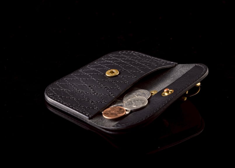 トラッカーウォレット （midlle） 188 トラッカー】 ミ二ウォレット ブラック ○ 小さい財布 革財布