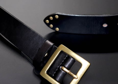 『Cowhide leather』 38mm幅 真鍮ギャリソンバックル  革厚4.5ミリベルト DLM-919 genuine leather