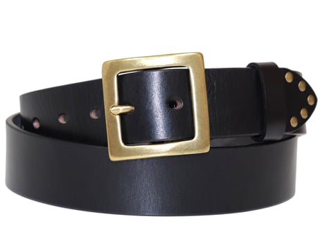 『Cowhide leather』 38mm幅 真鍮ギャリソンバックル  革厚4.5ミリベルト DLM-919 genuine leather