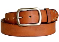 『Washed leather』 38mm幅 真鍮バックル 洗い革加工ベルト DLM-914 genuine leather