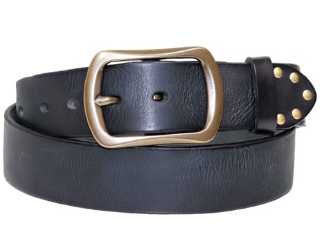 『Washed leather』 38mm幅 真鍮バックル 洗い革加工ベルト DLM-914 genuine leather