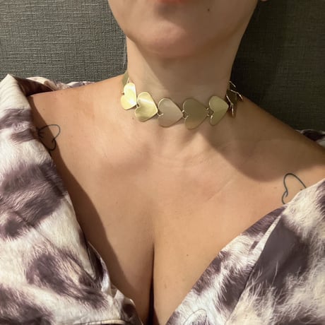 Matte hearts necklace