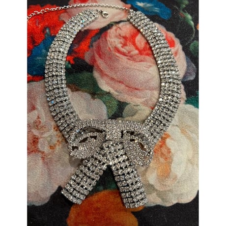 Big bijoux Ribbon Necklace