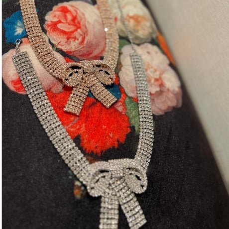 Big bijoux Ribbon Necklace