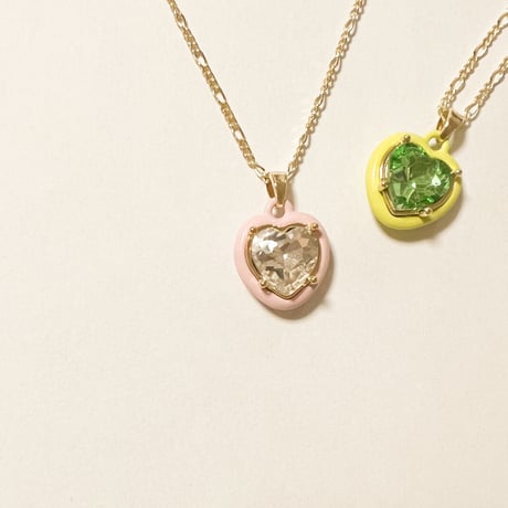 Heart shape stone necklace