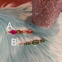 Colorful bijou hair pins