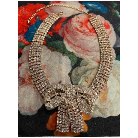 Big bijoux Ribbon Necklace