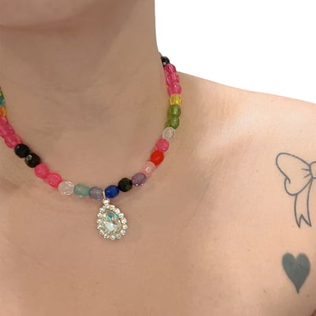 Beaded princess jewel necklace