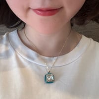 Aqua Square necklace