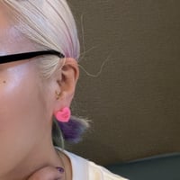 Candy heart studded earrings