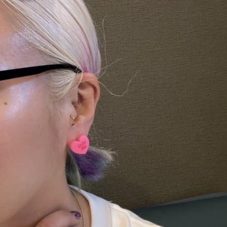 Candy heart studded earrings