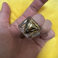 Triangle clear wide ring