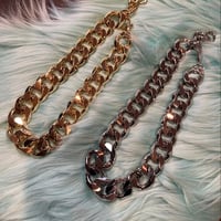 Big fat chain short necklace
