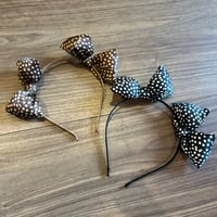 Dot Ribbon headband / dark color