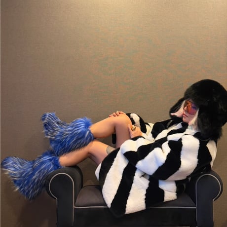 Faux fur boots