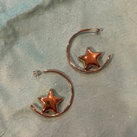 Star hoop earrings