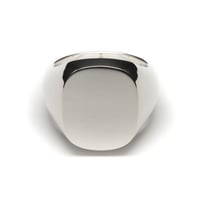 SIGNET RING CUSHION FACE  18 x 15mm