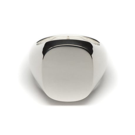 SIGNET RING CUSHION FACE  18 x 15mm