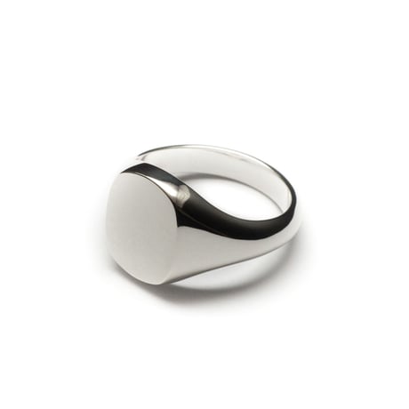 SIGNET RING CUSHION FACE  11 x 9mm