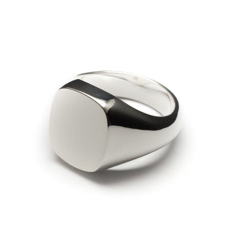 SIGNET RING CUSHION FACE  14 x 12mm