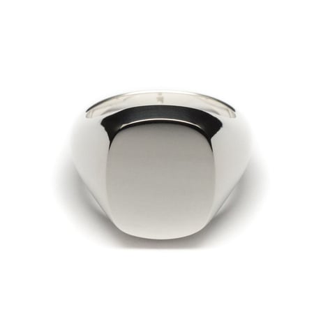 SIGNET RING CUSHION FACE  16 x 13mm