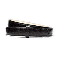 1” CROCODILE BELT DARK BROWN